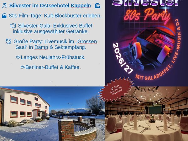5 Tage Jahreswechsel an der Schlei - "80er Jahre Silvesterfeier" im großen Saal in Damp (4 Nächte) in Kappeln (Schleswig-Holstein) inkl. Frühstück Unkategorisiert online kaufen 5 Tage Jahreswechsel an der Schlei - "80er Jahre Silvesterfeier" im großen Saal in Damp (4 Nächte) in Kappeln (Schleswig-Holstein) inkl. Frühstück Unkategorisiert online kaufen